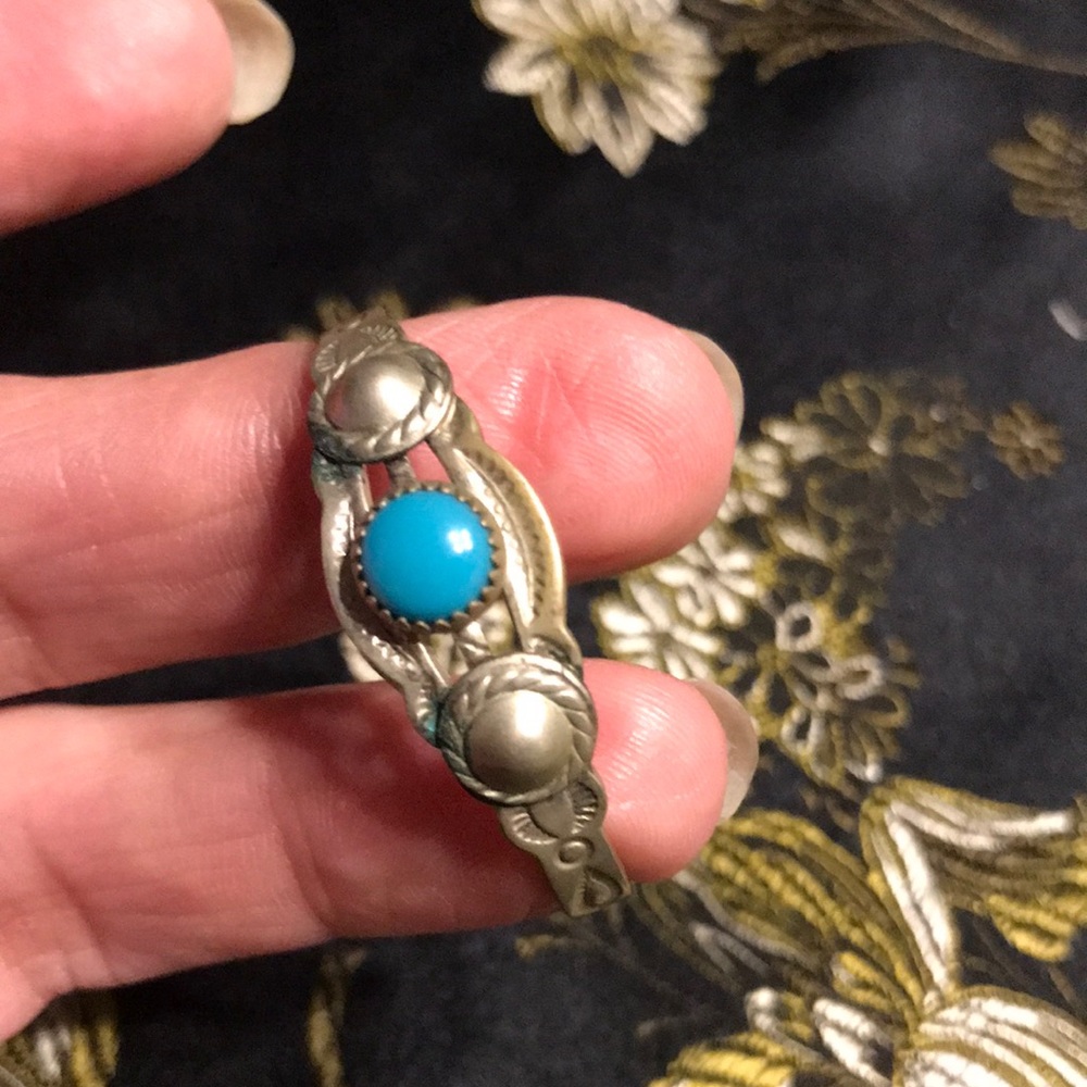 Baby Turquoise Cuff Bracelet - Picture 3 of 8